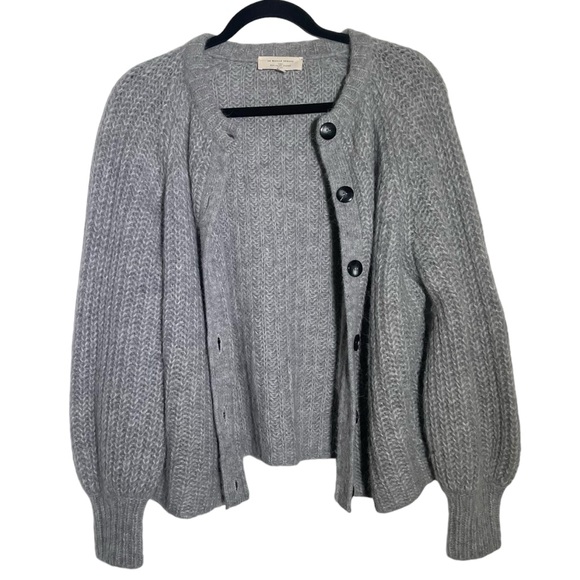 Sezane Emile Cardigan in Mottled Grey Small - Picture 3 of 9